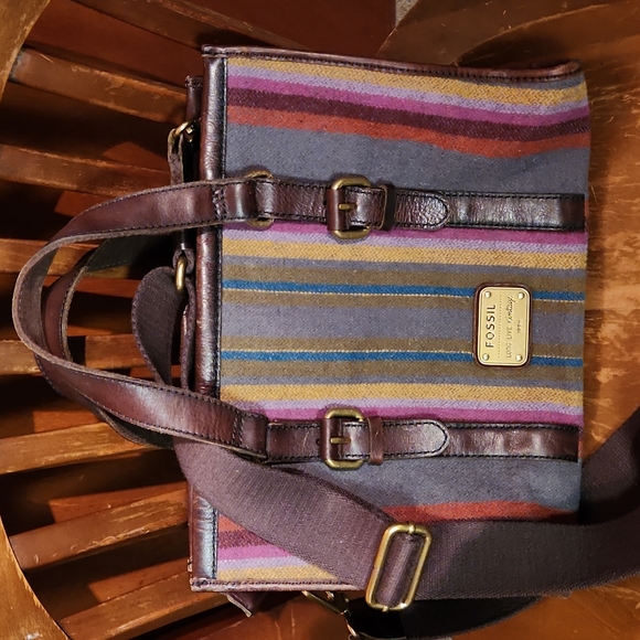 Fossil Handbags - Fossil Wool and Leather Crossbody